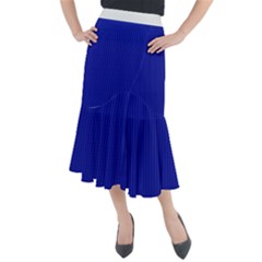 Admiral Blue & White - Midi Mermaid Skirt