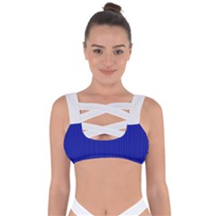 Admiral Blue & White - Bandaged Up Bikini Top