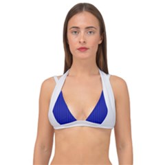 Admiral Blue & White - Double Strap Halter Bikini Top