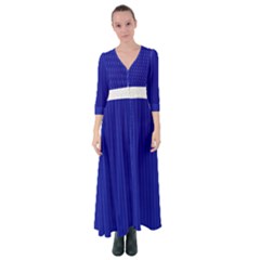 Admiral Blue & White - Button Up Maxi Dress