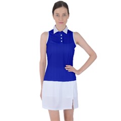 Admiral Blue & White - Women s Sleeveless Polo Tee