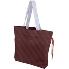 Emperador Brown & White - Drawstring Tote Bag by FashionLane