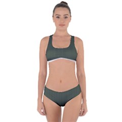 Kombu Green & White - Criss Cross Bikini Set by FashionLane