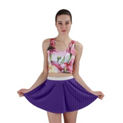 Spanish Violet & White - Mini Skirt