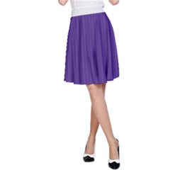 Spanish Violet & White - A-Line Skirt