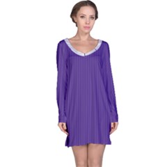 Spanish Violet & White - Long Sleeve Nightdress
