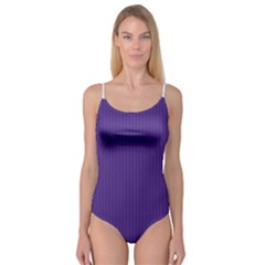 Spanish Violet & White - Camisole Leotard 