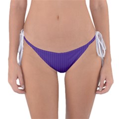 Spanish Violet & White - Reversible Bikini Bottom by FashionLane