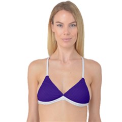 Spanish Violet & White - Reversible Tri Bikini Top