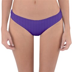 Spanish Violet & White - Reversible Hipster Bikini Bottoms