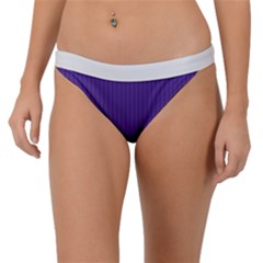 Spanish Violet & White - Band Bikini Bottom