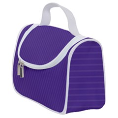 Spanish Violet & White - Satchel Handbag