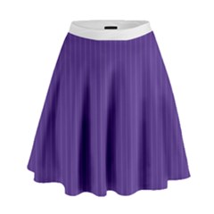 Spanish Violet & White - High Waist Skirt