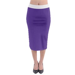 Spanish Violet & White - Midi Pencil Skirt