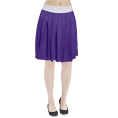 Spanish Violet & White - Pleated Skirt