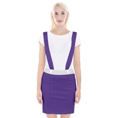 Spanish Violet & White - Braces Suspender Skirt