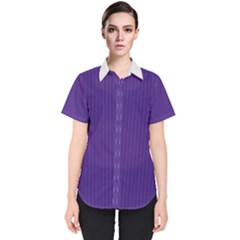 Spanish Violet & White - Women s Short Sleeve Shirt