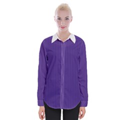 Spanish Violet & White - Womens Long Sleeve Shirt