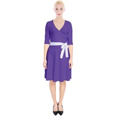 Spanish Violet & White - Wrap Up Cocktail Dress