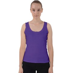 Spanish Violet & White - Velvet Tank Top