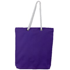 Spanish Violet & White - Full Print Rope Handle Tote (Large)