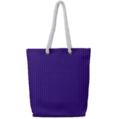 Spanish Violet & White - Full Print Rope Handle Tote (Small)