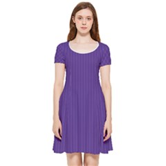 Spanish Violet & White - Inside Out Cap Sleeve Dress