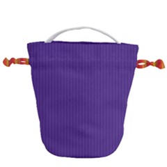 Spanish Violet & White - Drawstring Bucket Bag