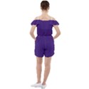 Spanish Violet & White - Ruffle Cut Out Chiffon Playsuit View2