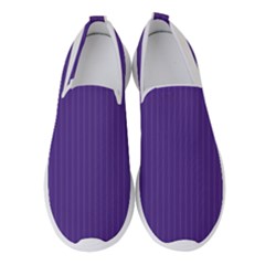 Spanish Violet & White - Women s Slip On Sneakers