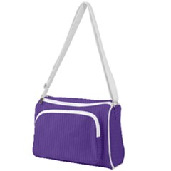 Spanish Violet & White - Front Pocket Crossbody Bag