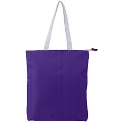 Spanish Violet & White - Double Zip Up Tote Bag