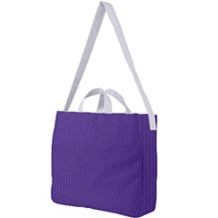 Spanish Violet & White - Square Shoulder Tote Bag