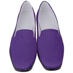 Spanish Violet & White - Women s Classic Loafer Heels