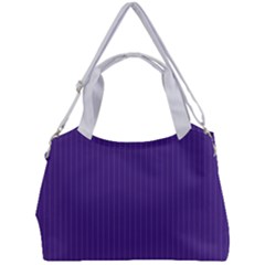 Spanish Violet & White - Double Compartment Shoulder Bag