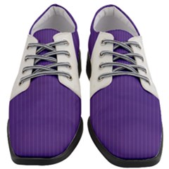 Spanish Violet & White - Women Heeled Oxford Shoes