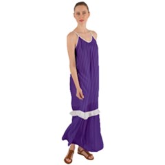 Spanish Violet & White - Cami Maxi Ruffle Chiffon Dress