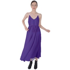 Spanish Violet & White - Tie Back Maxi Dress