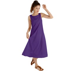 Spanish Violet & White - Summer Maxi Dress