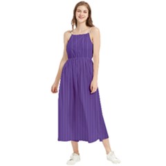 Spanish Violet & White - Boho Sleeveless Summer Dress