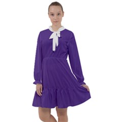 Spanish Violet & White - All Frills Chiffon Dress