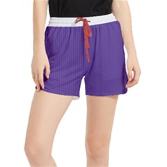 Spanish Violet & White - Runner Shorts