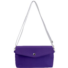 Spanish Violet & White - Removable Strap Clutch Bag