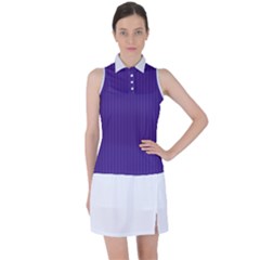 Spanish Violet & White - Women s Sleeveless Polo Tee