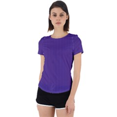 Spanish Violet & White - Back Cut Out Sport Tee