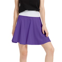 Spanish Violet & White - Waistband Skirt