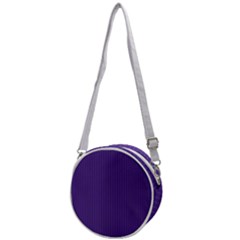 Spanish Violet & White - Crossbody Circle Bag