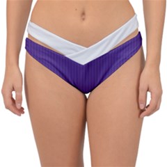 Spanish Violet & White - Double Strap Halter Bikini Bottom