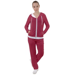 Vivid Burgundy & White - Women s Tracksuit by FashionLane