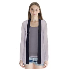 Abalone Grey & Black - Drape Collar Cardigan by FashionLane